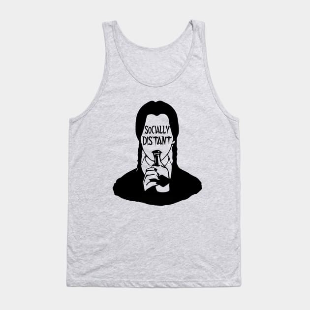 Wednesday Adams Social Distant Tank Top by CreatingChaos